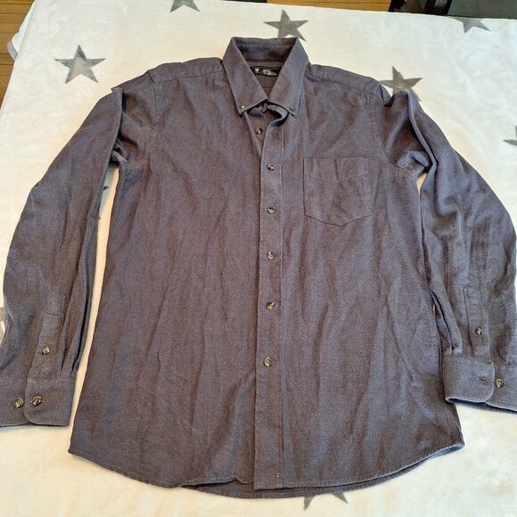 Combatant Gentlemen Mens Size 16 1/2 Fabric From Italy Gray Button Down Shirt - Picture 1 of 8